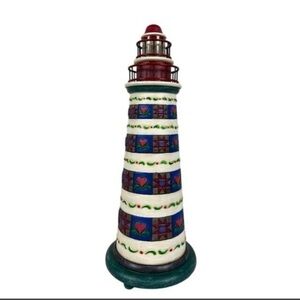 Jim Shore Decorative Lighthouse Figurine with Heart Accents